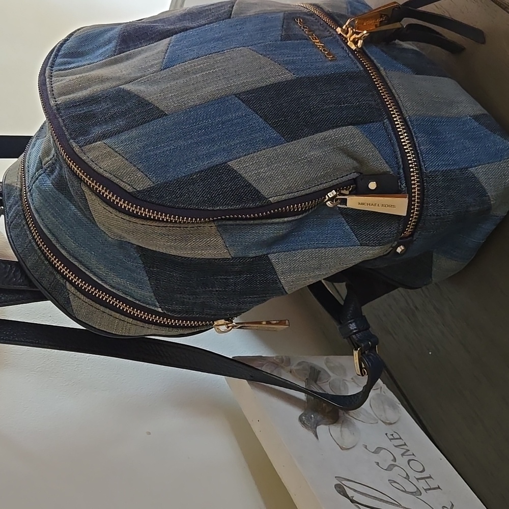 Michael Kors Denim Patchwork Backpack - image 3